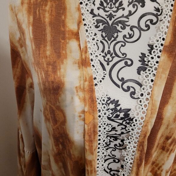 Cato open face long tie dye cardigan - Picture 4 of 7